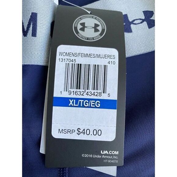 Under Armour UA Printed Softball Slider Shorts Padded Women’s Sz XL Blue NWT - Picture 3 of 8